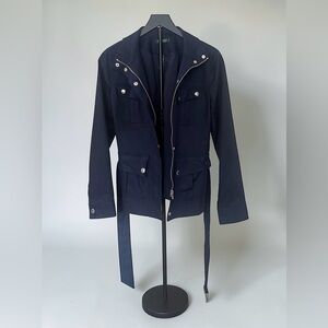 Lauren Ralph Lauren Navy Blue Safari Military Zip Snap Jacket Women’s Medium